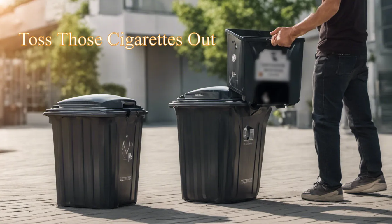 throwing cigarettes in the trash