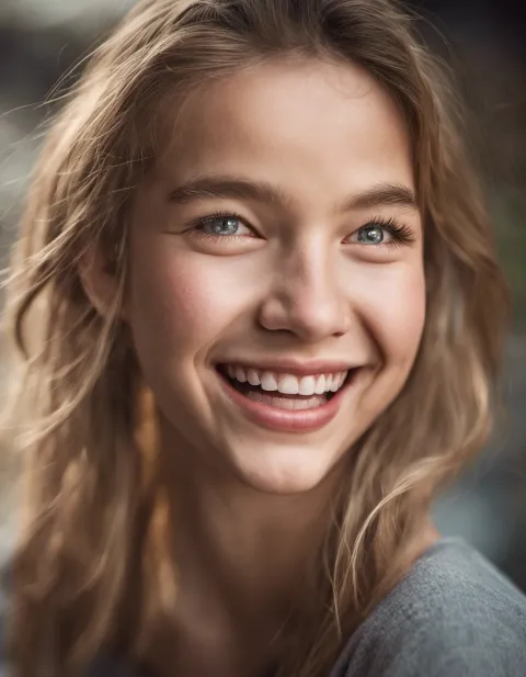 young lady smiling