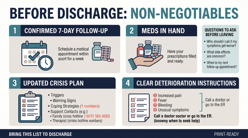 Before Discharge Non Negotiables